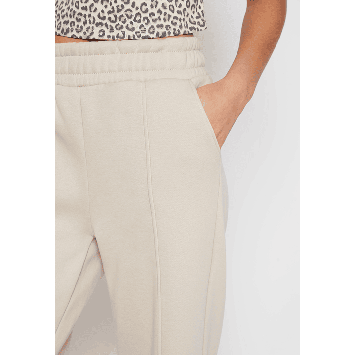 Pantalón Buzo Wide Leg Mujer Beige Familyshop 3