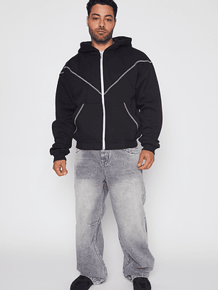 Polerón Boxy Death Hombre Negro Familyshop