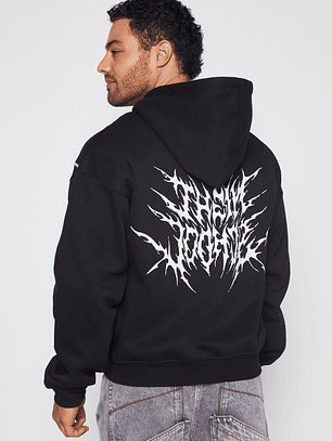 Polerón Boxy Death Hombre Negro Familyshop