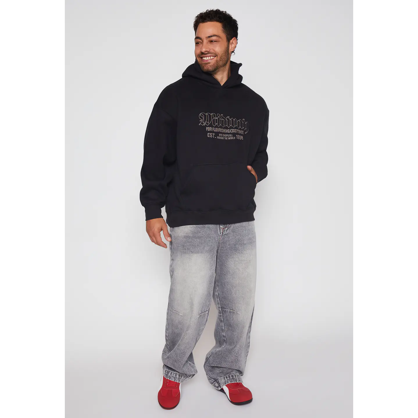 Polerón Oversize Hombre Negro Familyshop 2