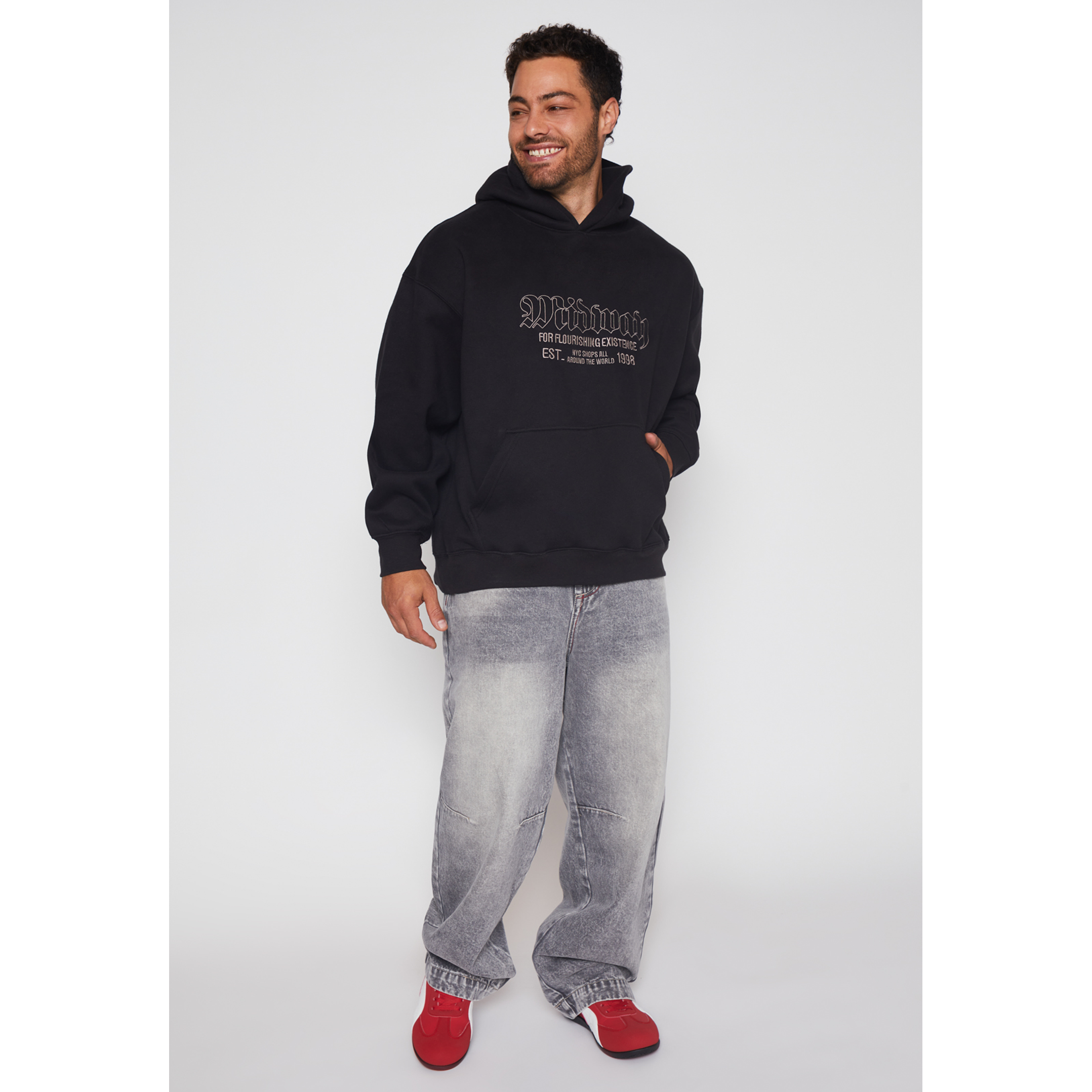 Polerón Oversize Hombre Negro Familyshop 2