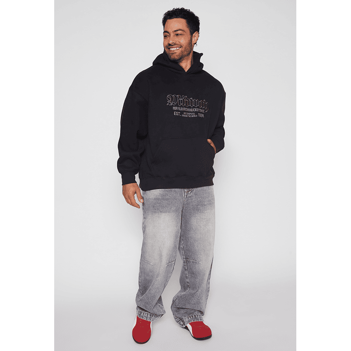 Polerón Oversize Hombre Negro Familyshop 2