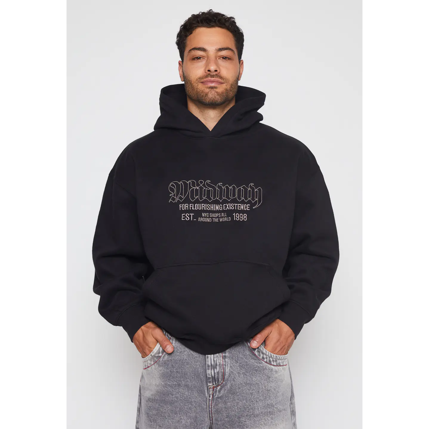 Polerón Oversize Hombre Negro Familyshop 1