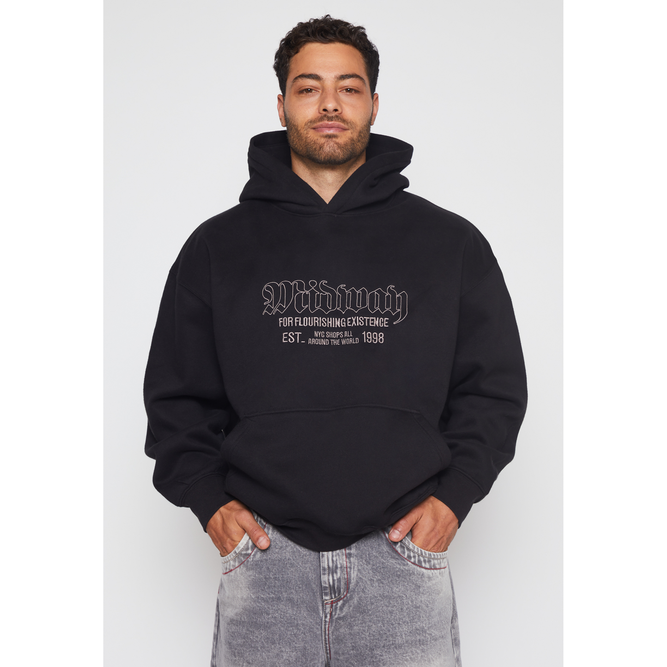 Polerón Oversize Hombre Negro Familyshop 1