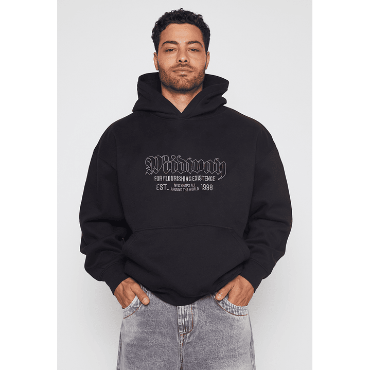 Polerón Oversize Hombre Negro Familyshop 1
