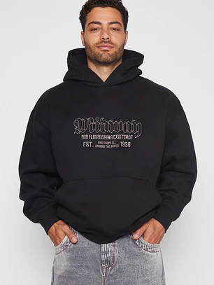 Polerón Oversize Hombre Negro Familyshop