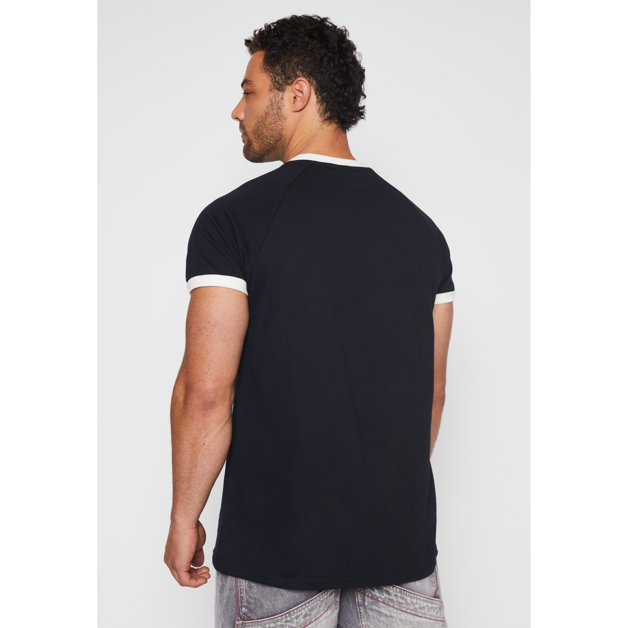 Polera College Raglan Hombre Negro Familyshop 4