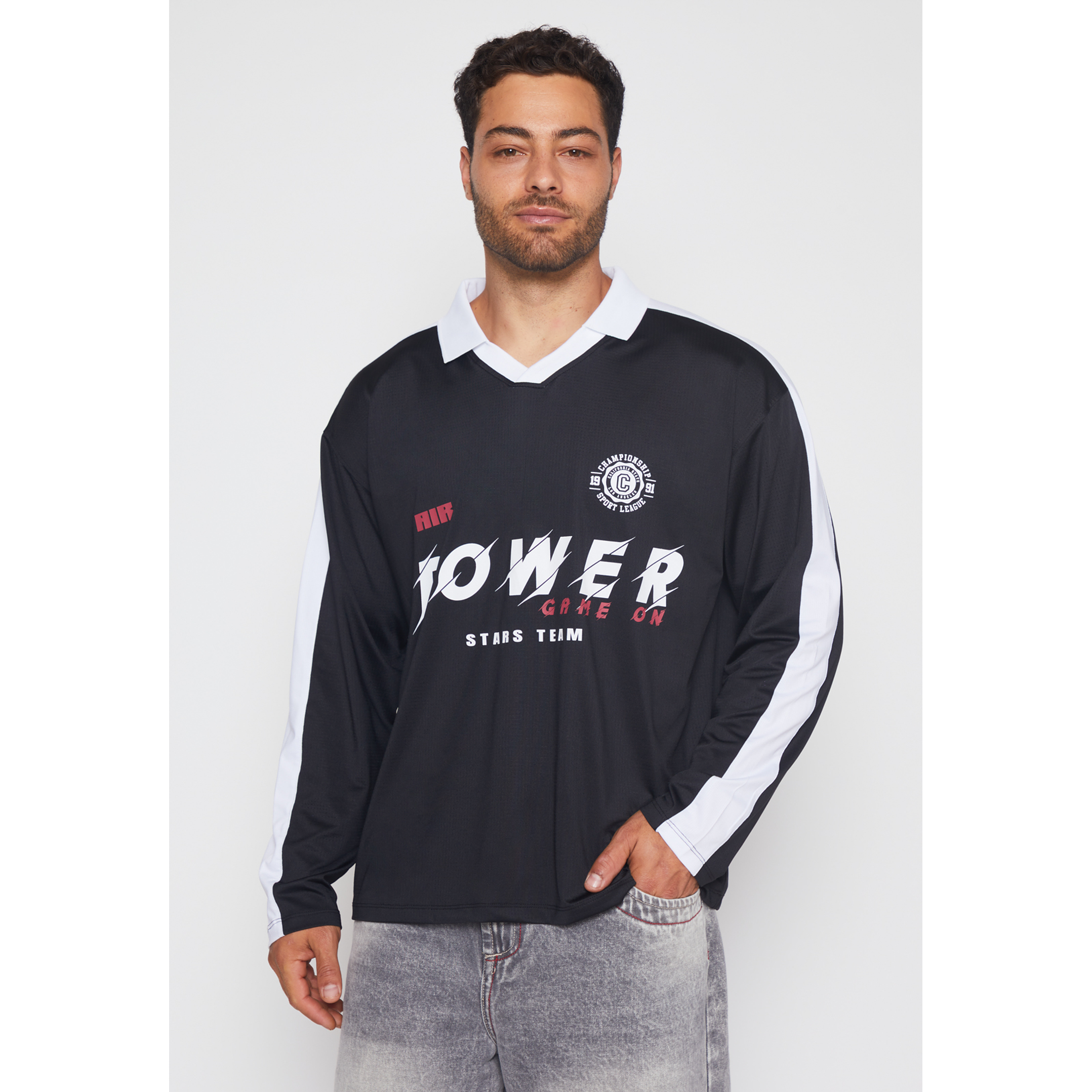Polera Deportiva Power Hombre Negro Familyshop 1
