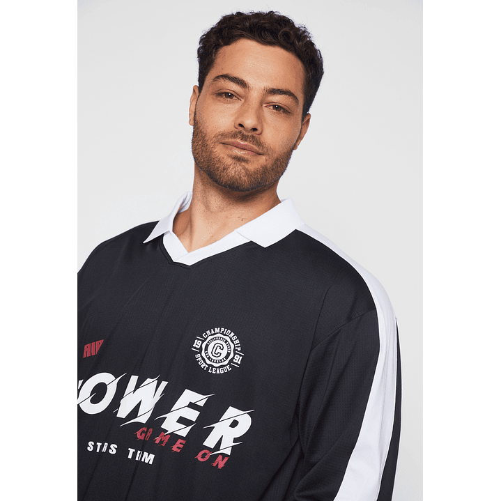 Polera Deportiva Power Hombre Negro Familyshop 4