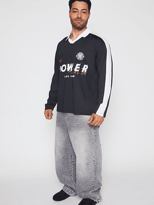 Polera Deportiva Power Hombre Negro Familyshop