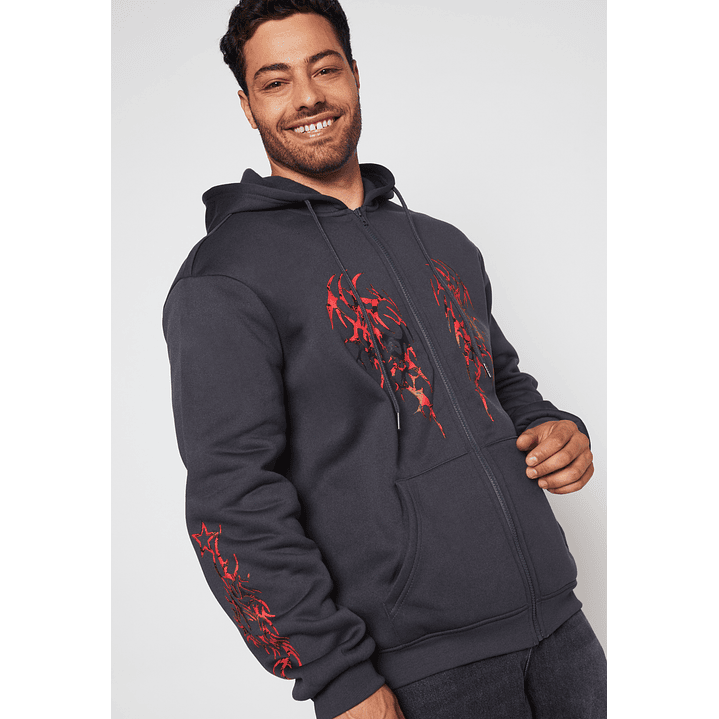 Polerón Death Hombre Gris Familyshop 3