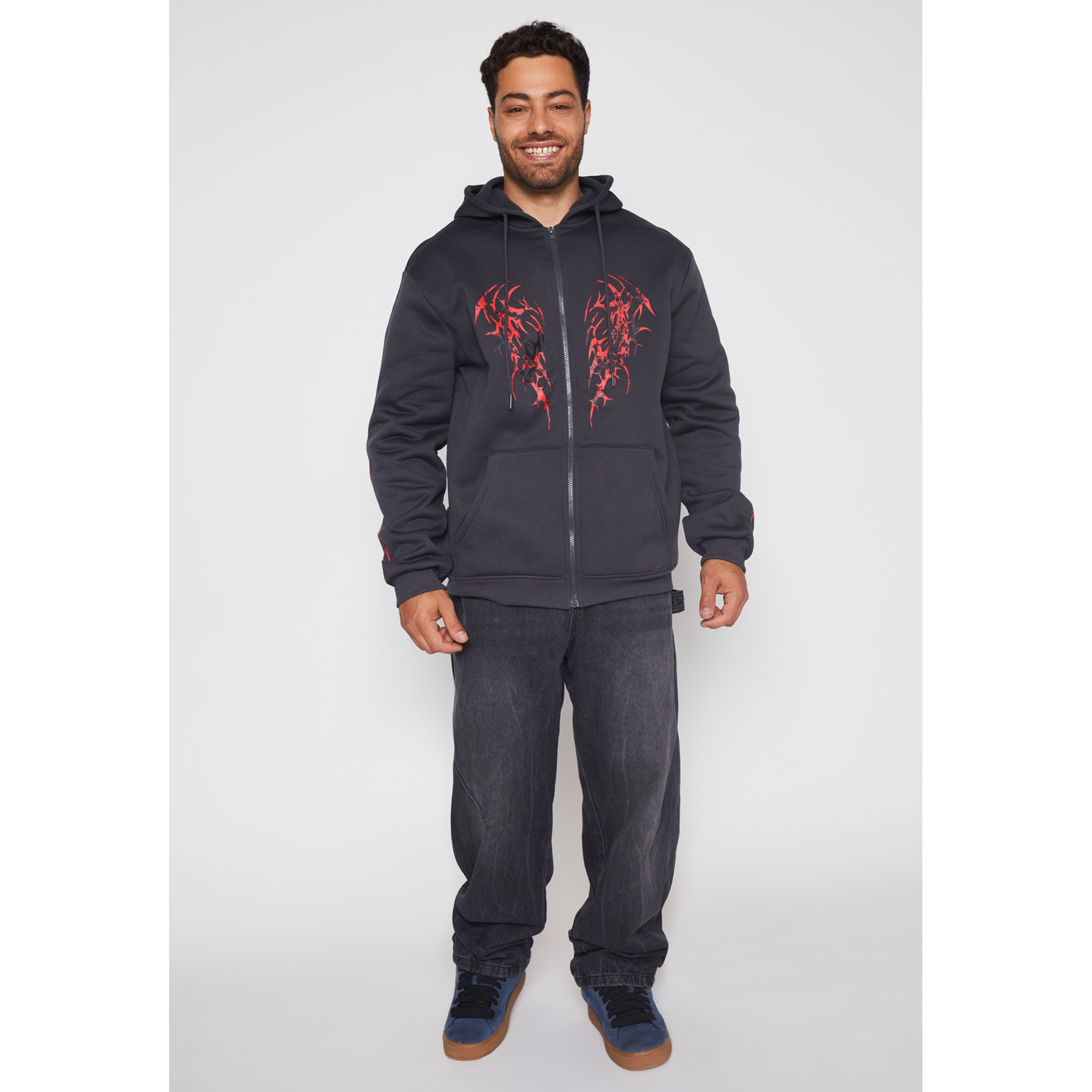 Polerón Death Hombre Gris Familyshop 2