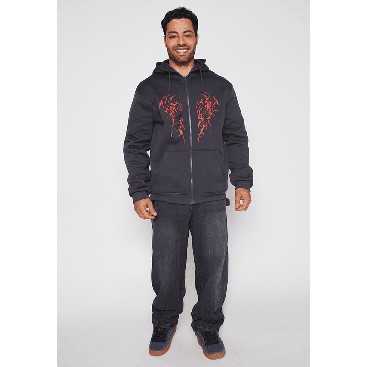 Polerón Death Hombre Gris Familyshop 2