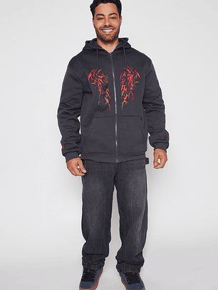 Polerón Death Hombre Gris Familyshop