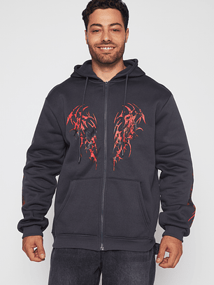 Polerón Death Hombre Gris Familyshop