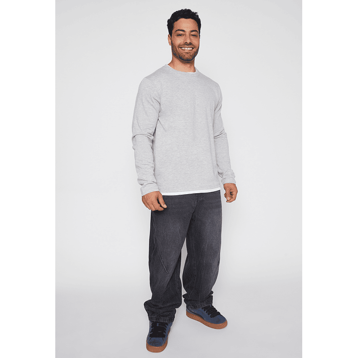 Polera Falso Hombre Gris Familyshop 2