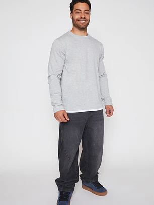 Polera Falso Hombre Gris Familyshop