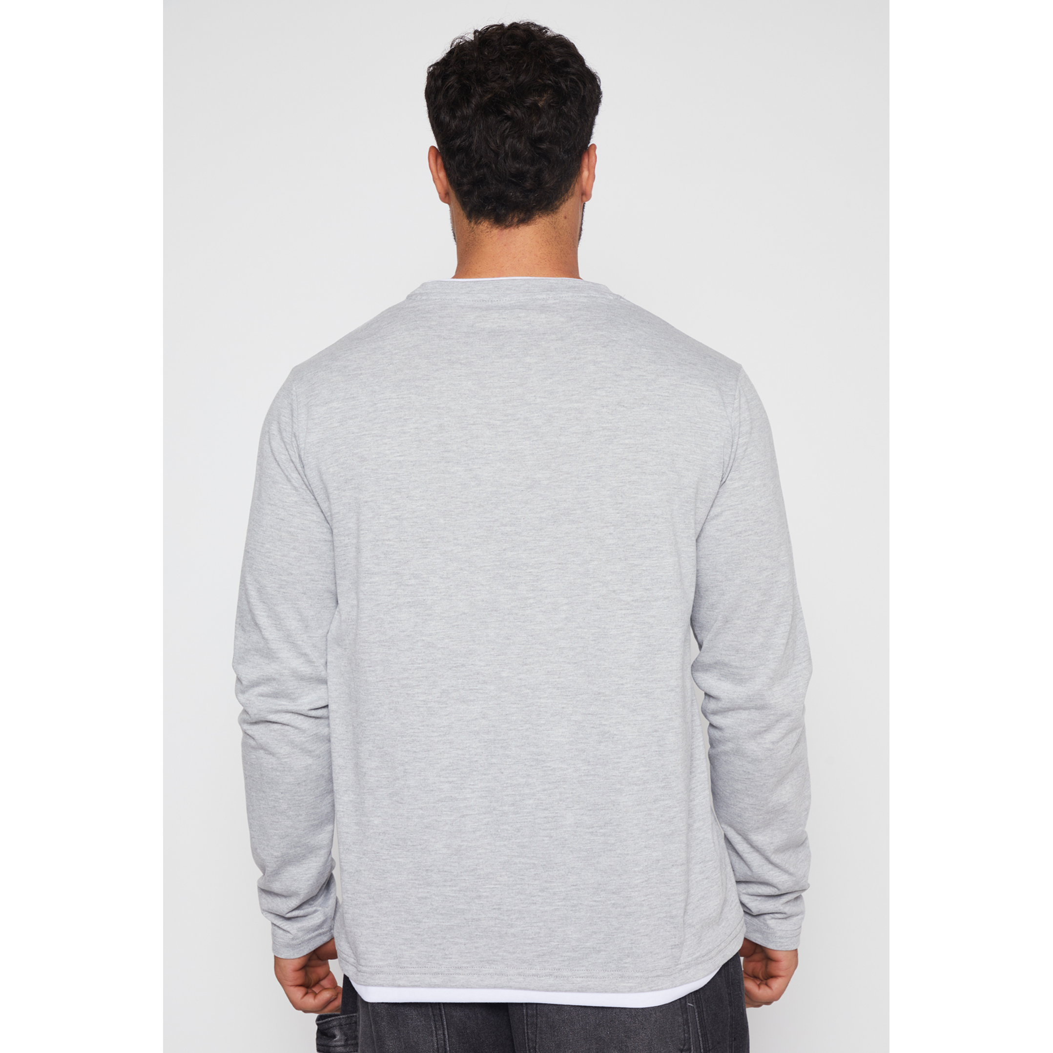 Polera Falso Hombre Gris Familyshop 3