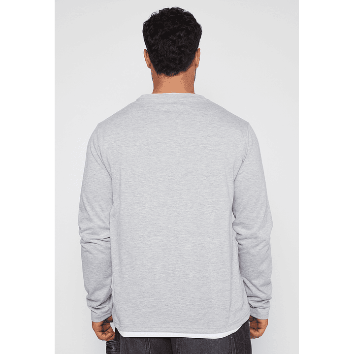 Polera Falso Hombre Gris Familyshop 3