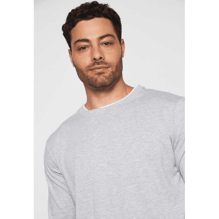 Polera Falso Hombre Gris Familyshop 4