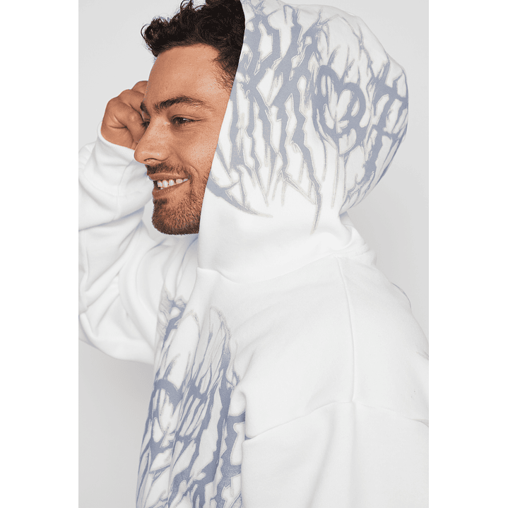 Polerón Death Moda Hombre Blanco Familyshop 4