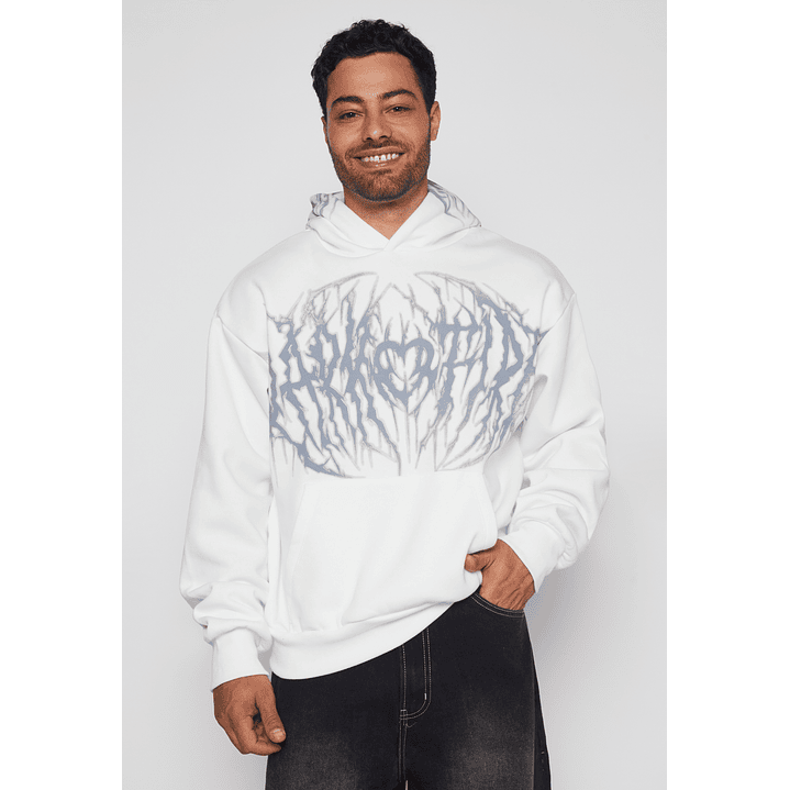 Polerón Death Moda Hombre Blanco Familyshop 1