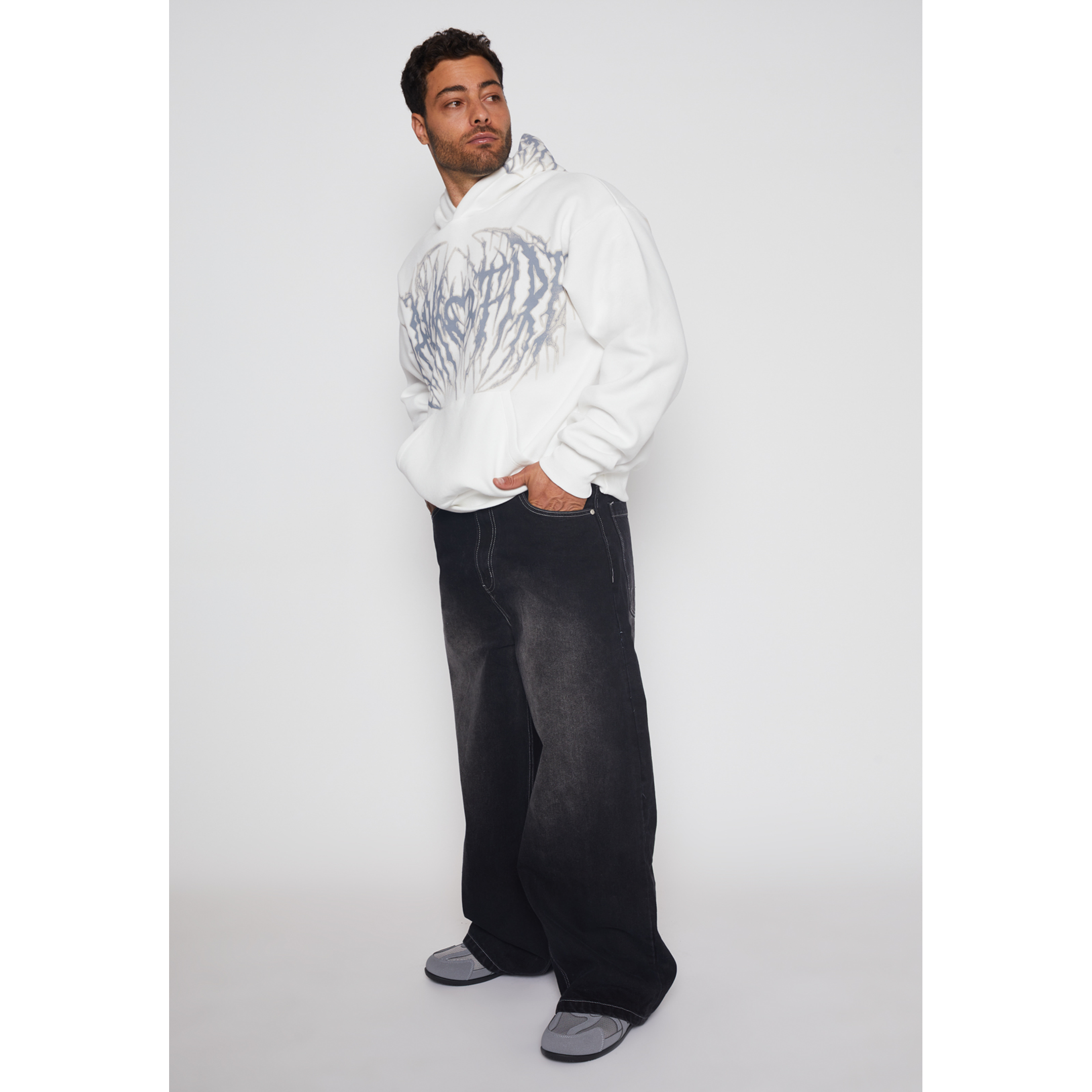 Polerón Death Moda Hombre Blanco Familyshop 2