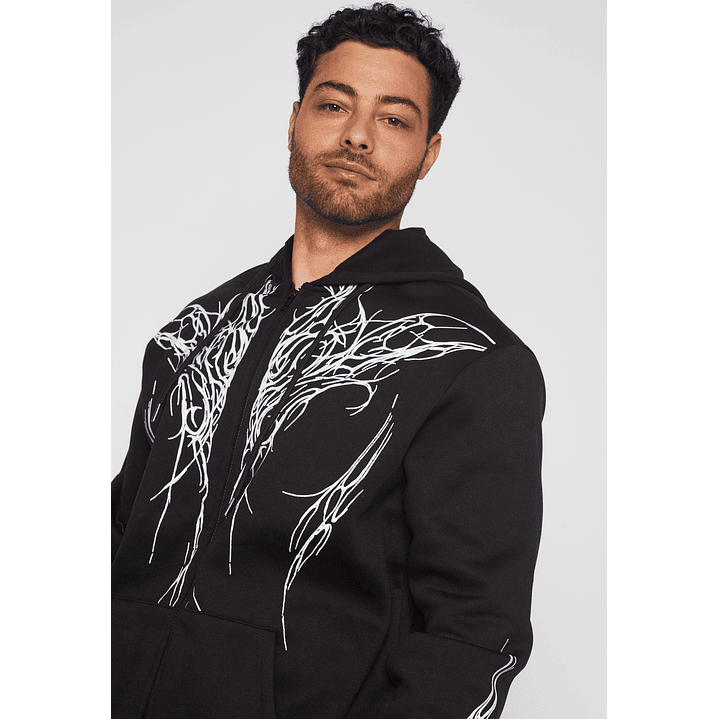 Polerón Death Cierre Hombre Negro Familyshop 4