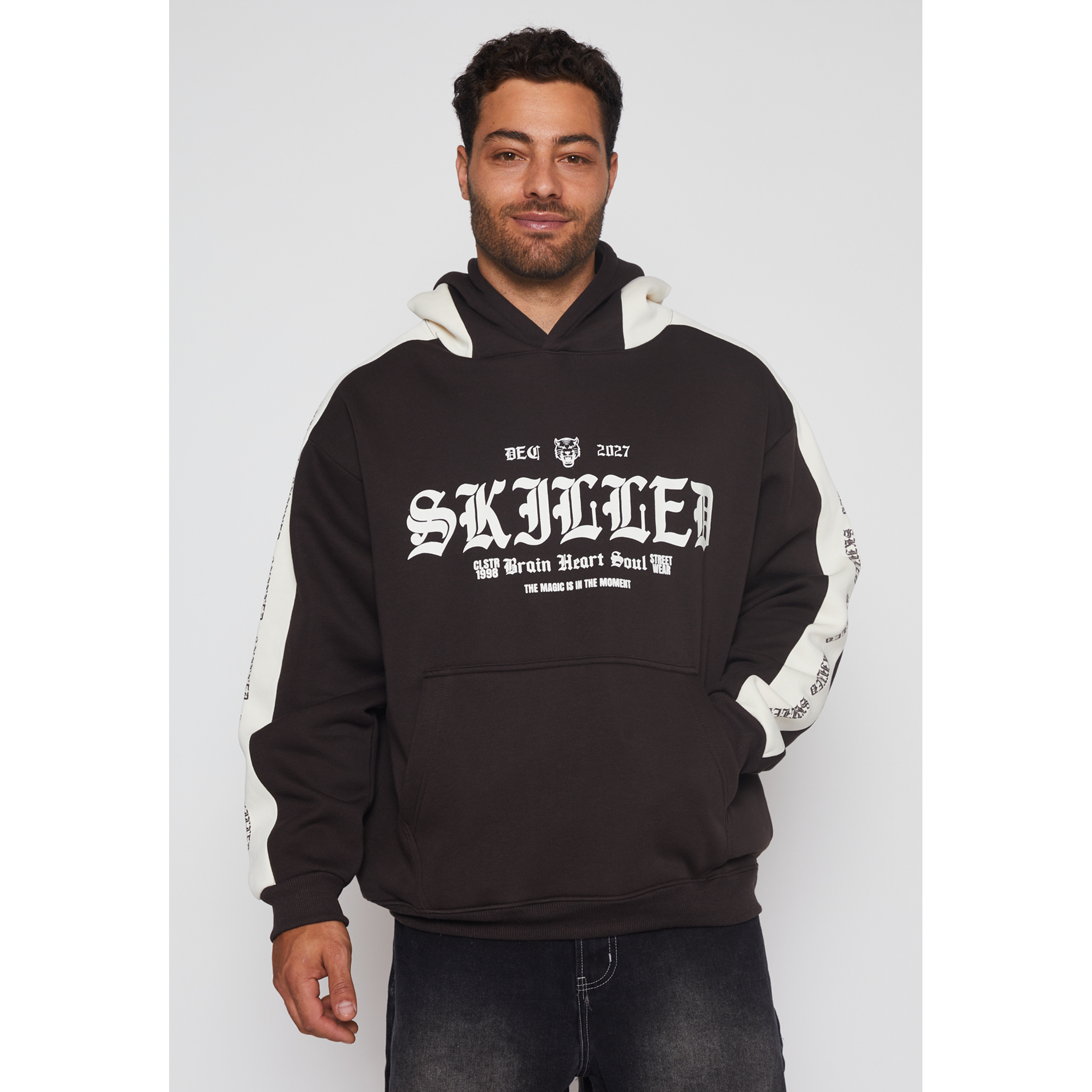 Polerón Bicolor Hombre Café Familyshop 1