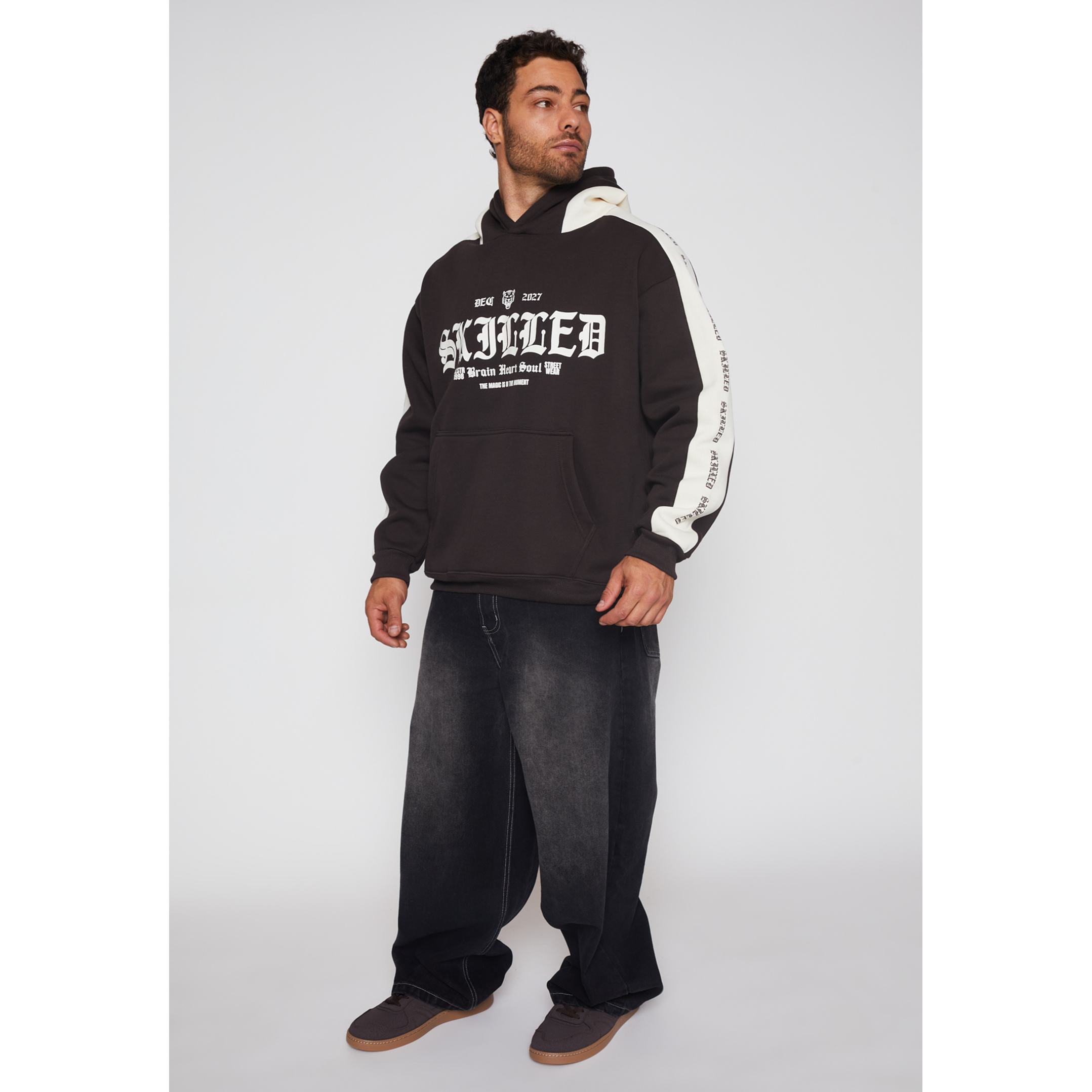 Polerón Bicolor Hombre Café Familyshop 2