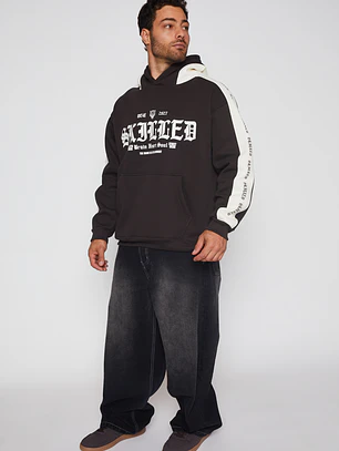 Polerón Bicolor Hombre Café Familyshop