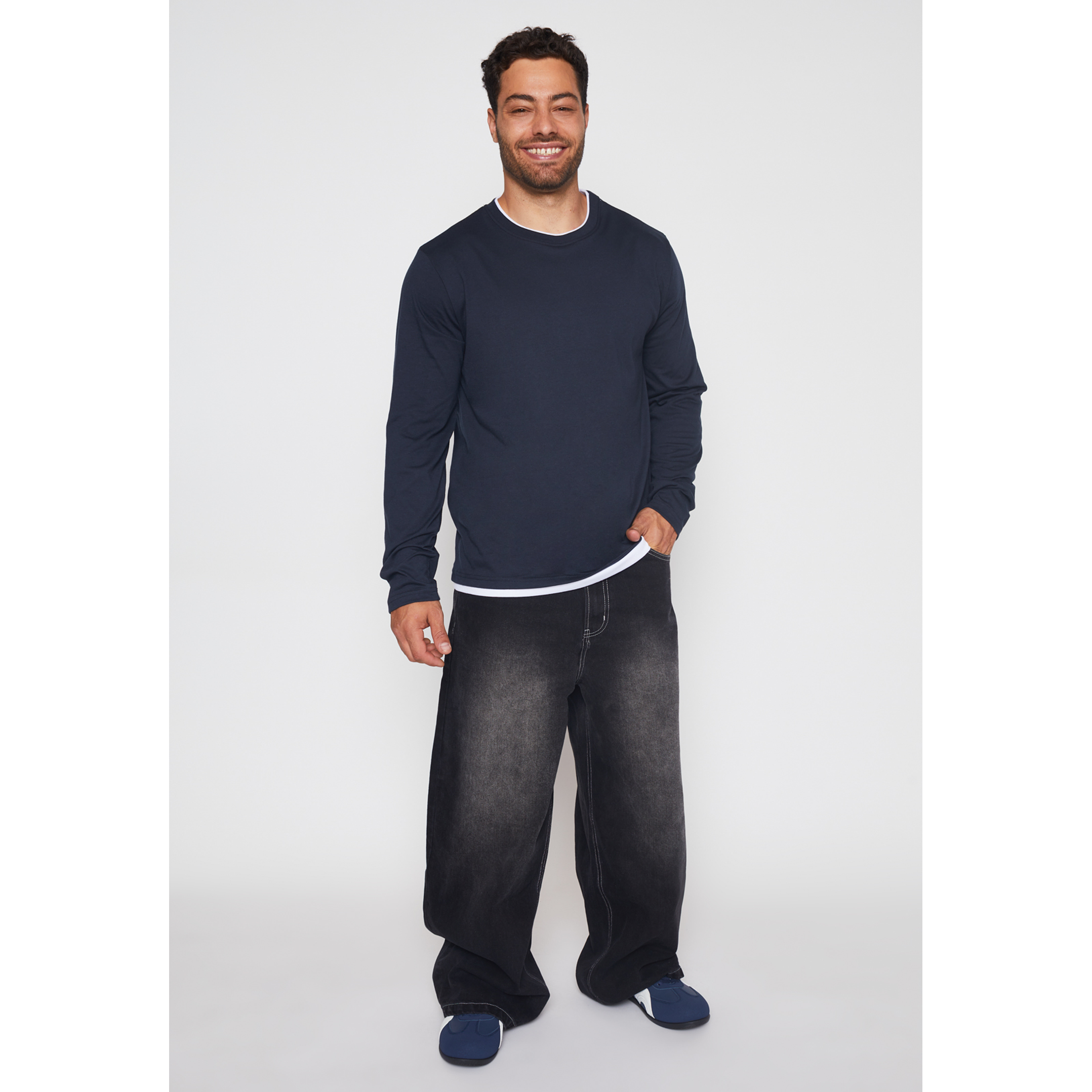 Polera Falso Hombre Azul Familyshop 2