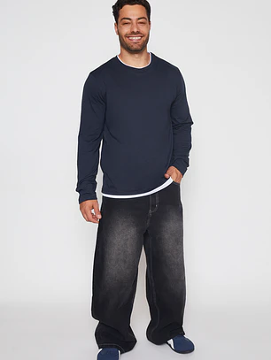 Polera Falso Hombre Azul Familyshop