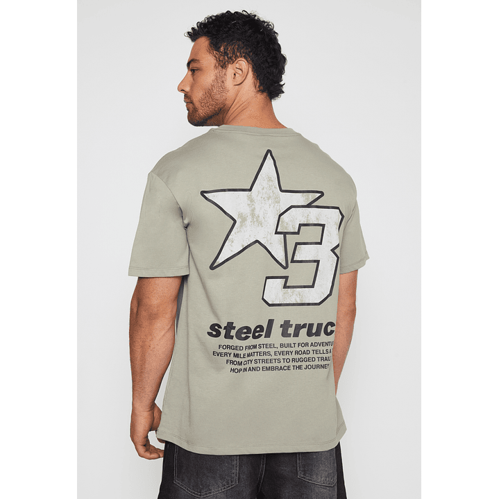 Polera Track Runner Hombre Verde Familyshop 3