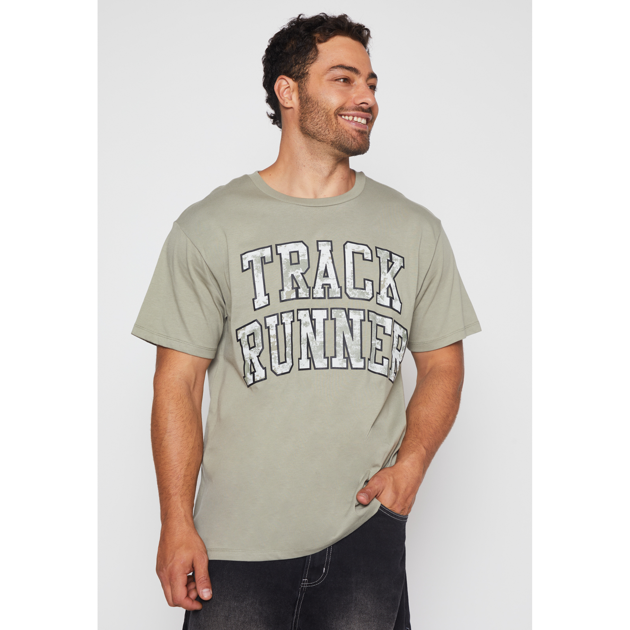 Polera Track Runner Hombre Verde Familyshop 1