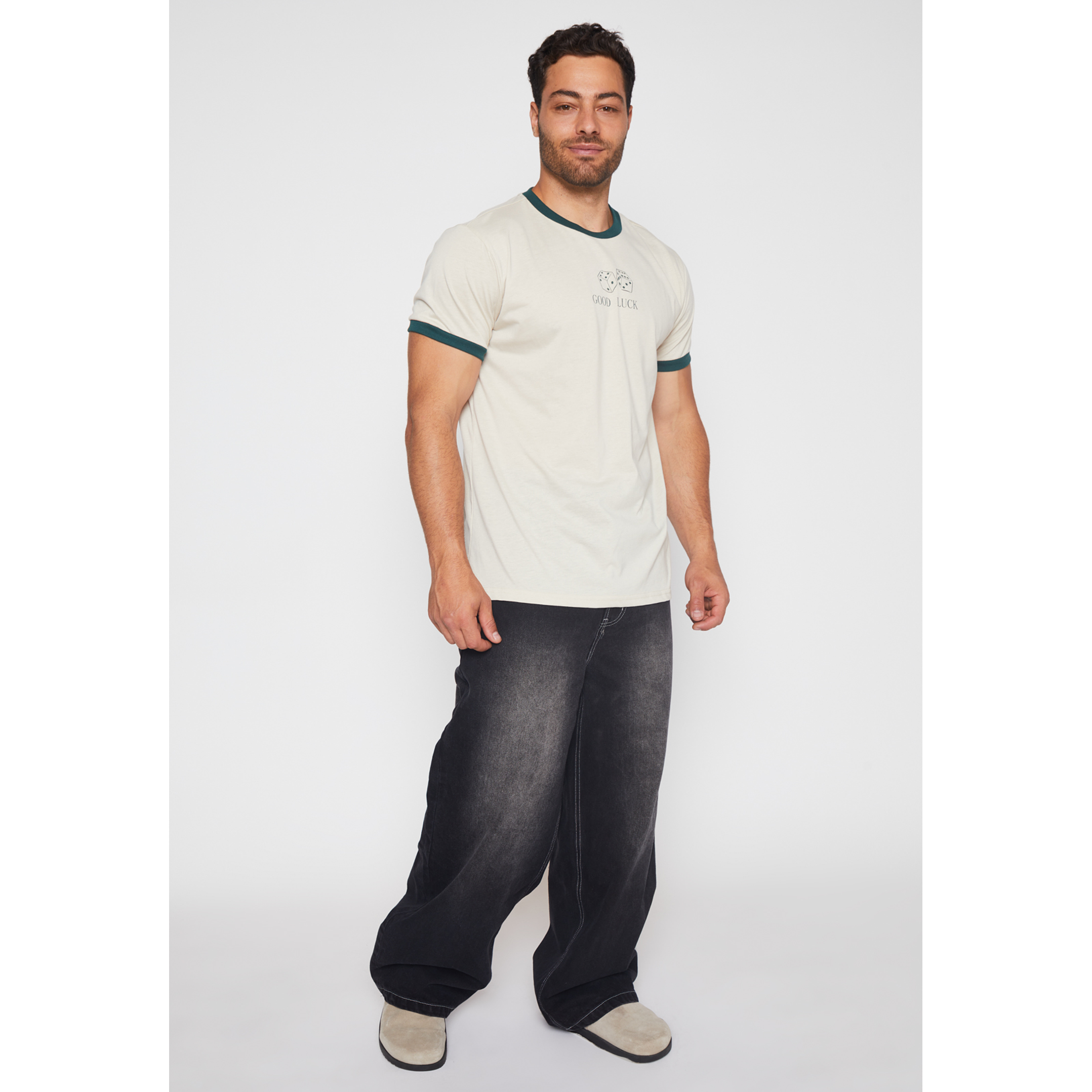 Polera Good Luck Hombre Beige Familyshop 2