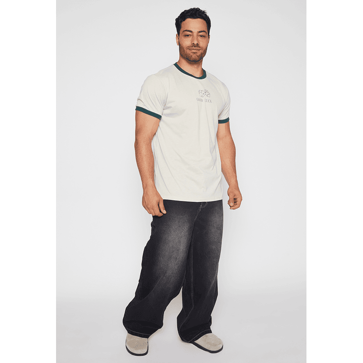 Polera Good Luck Hombre Beige Familyshop 2