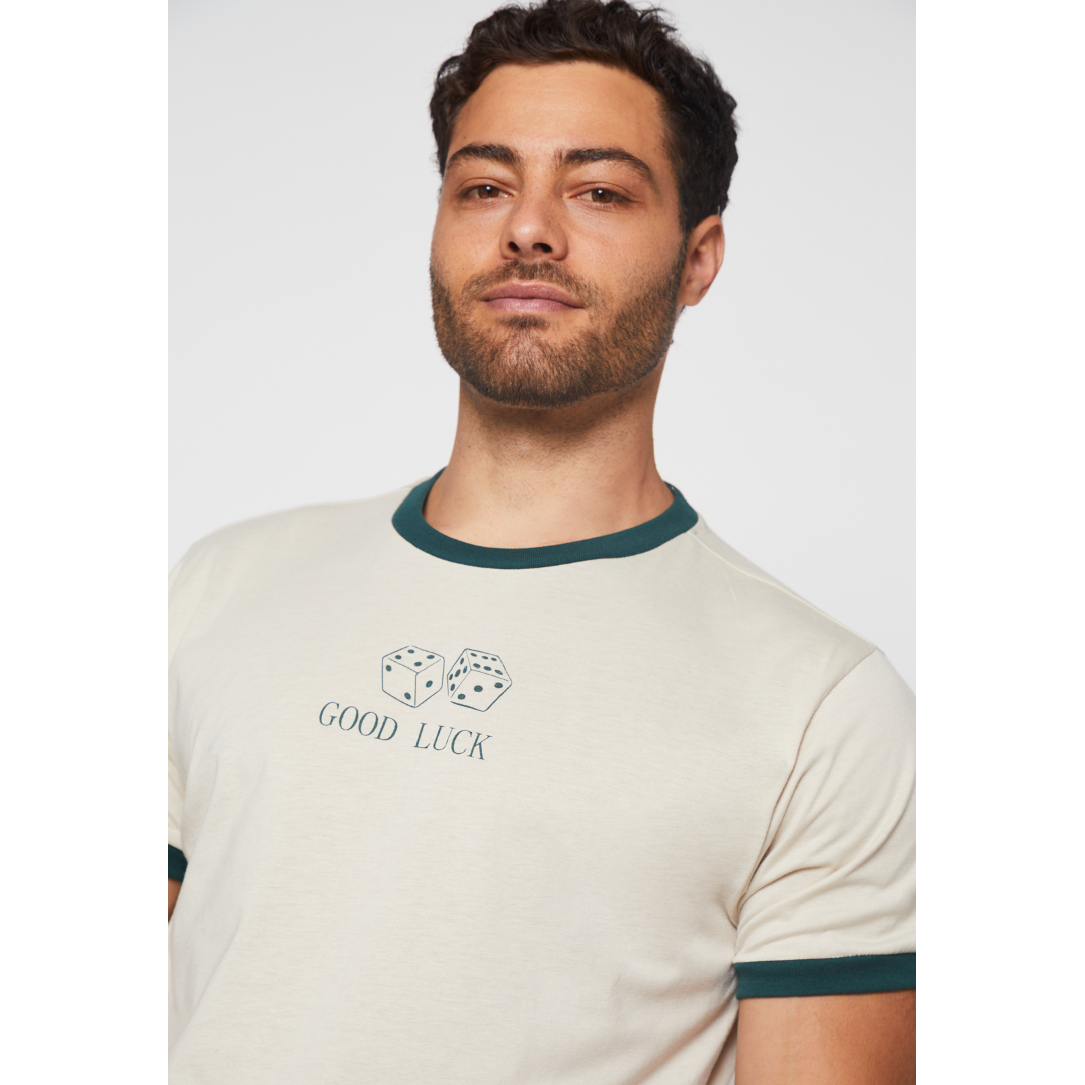 Polera Good Luck Hombre Beige Familyshop 3