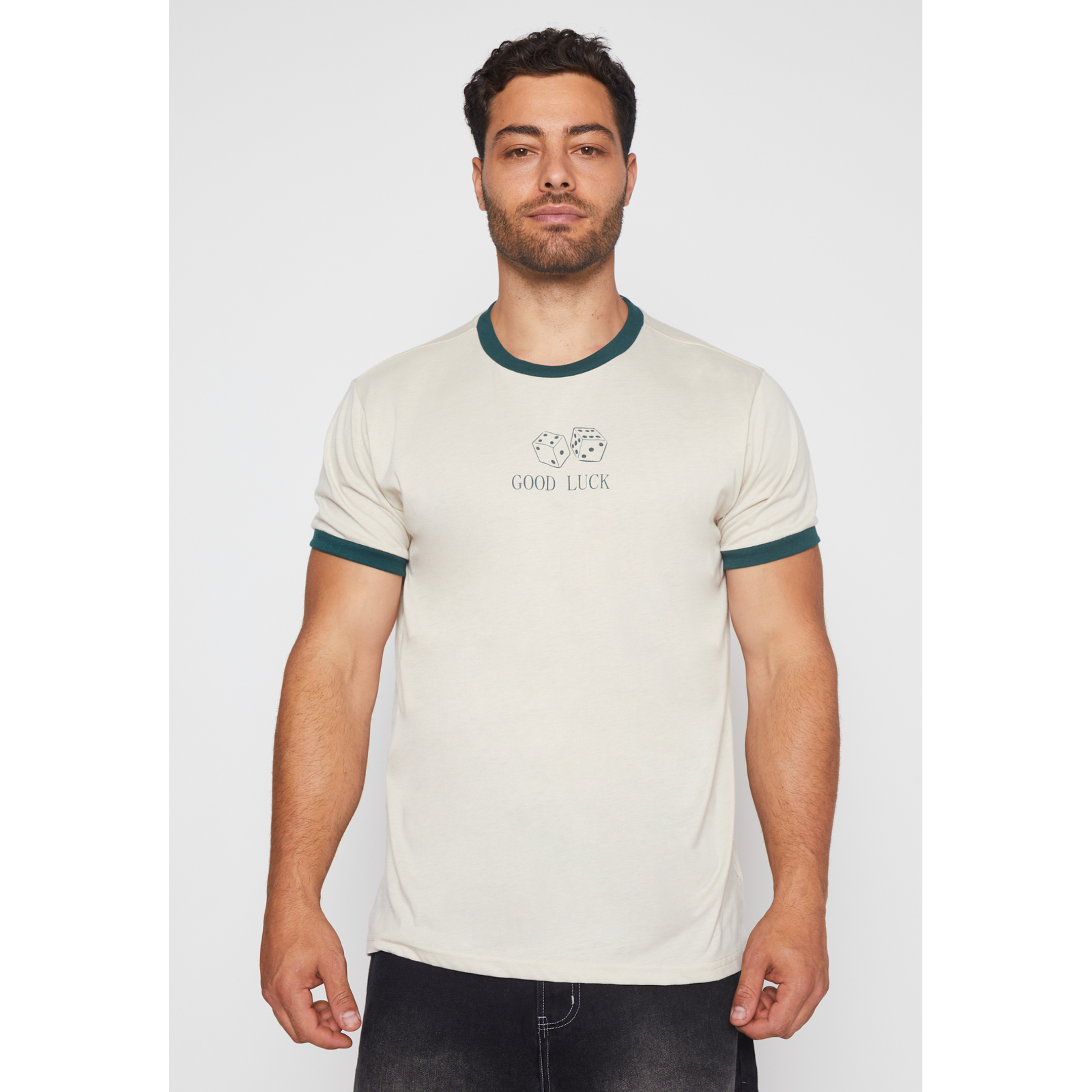 Polera Good Luck Hombre Beige Familyshop 1