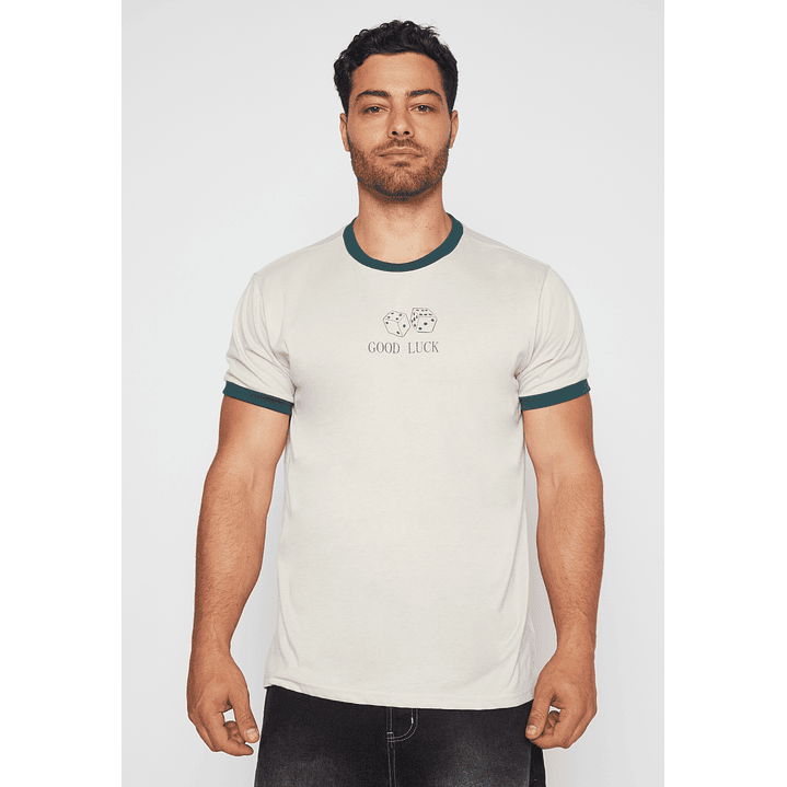 Polera Good Luck Hombre Beige Familyshop 1