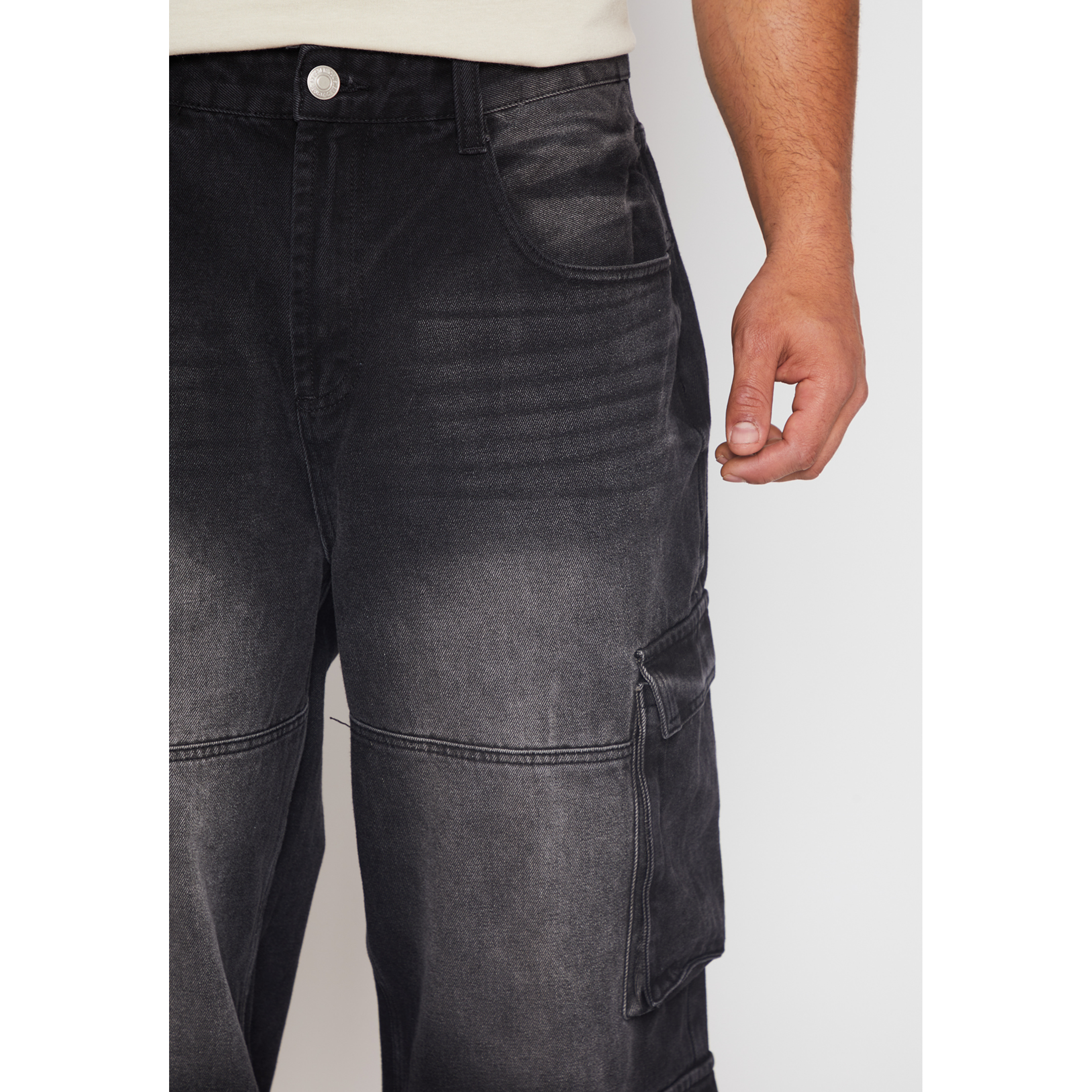 Jeans Cargo Hombre Negro Familyshop 4