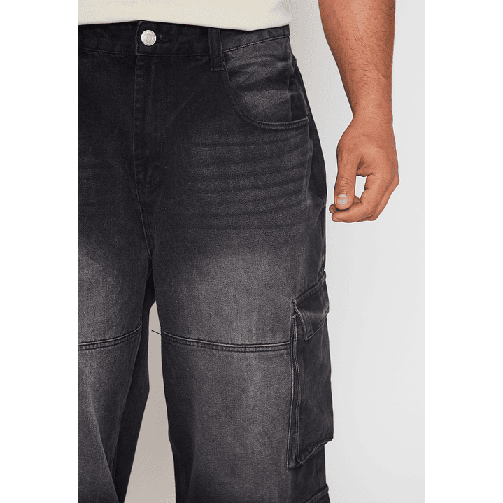 Jeans Cargo Hombre Negro Familyshop 4