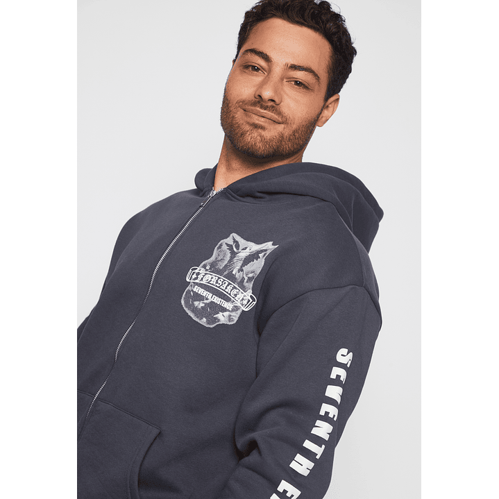 Polerón Ave Hombre Gris Familyshop 4