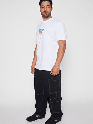 Jeans Cargo Contraste Hombre Negro Familyshop