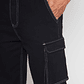 Jeans Cargo Contraste Hombre Negro Familyshop - Miniatura 3