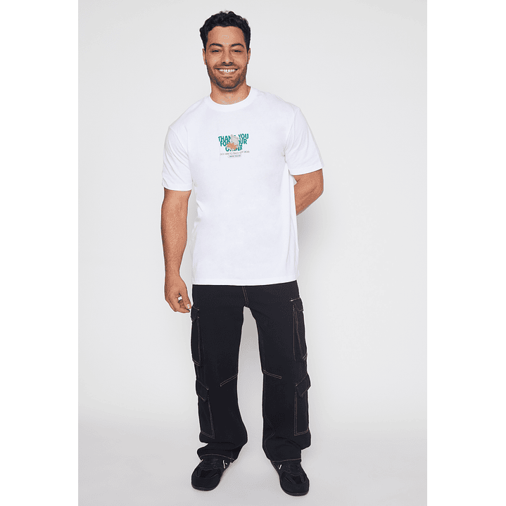 Polera Delivery Hombre Blanco Familyshop 2