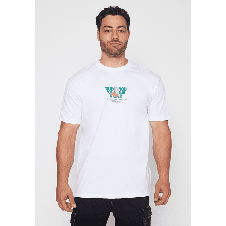 Polera Delivery Hombre Blanco Familyshop 1