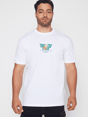 Polera Delivery Hombre Blanco Familyshop