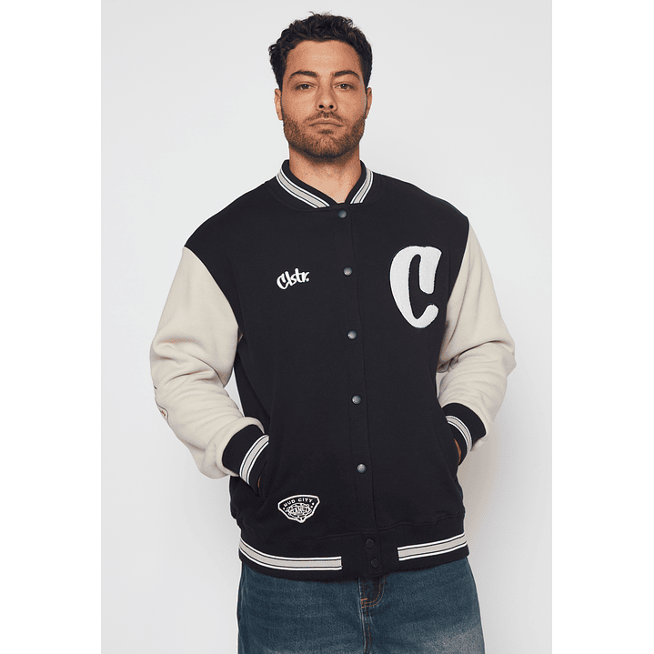 Chaqueta Franela Cartas Hombre Negro Familyshop 1