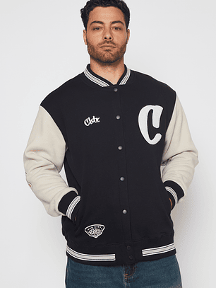 Chaqueta Franela Cartas Hombre Negro Familyshop